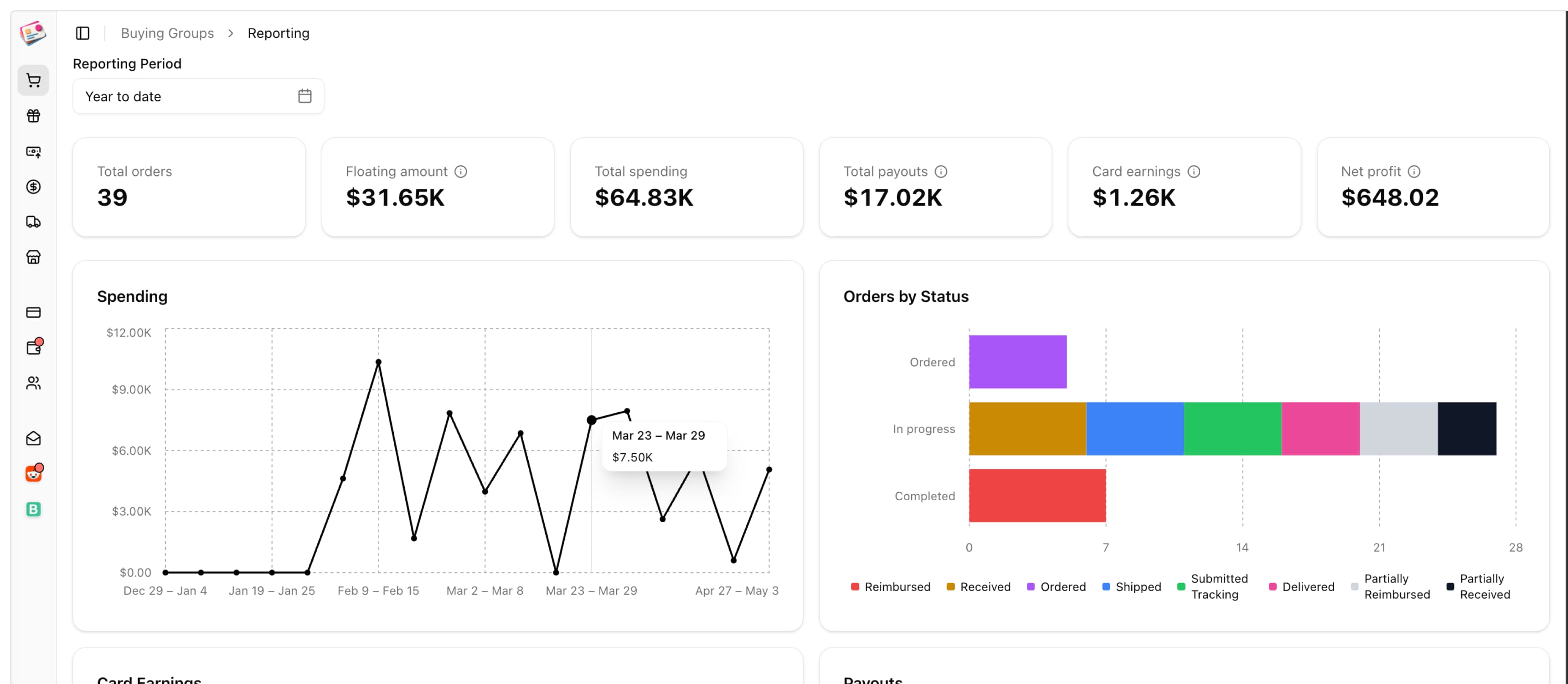 Reporting in Churning Tracker